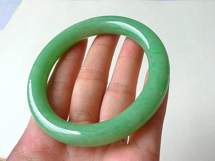 Natural Jade Bangle Jadeite Bangle Internal Diameter 57.2mm BER180