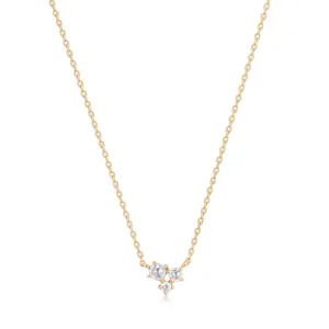 NORMA | Rose Cut Triple White Sapphire Necklace