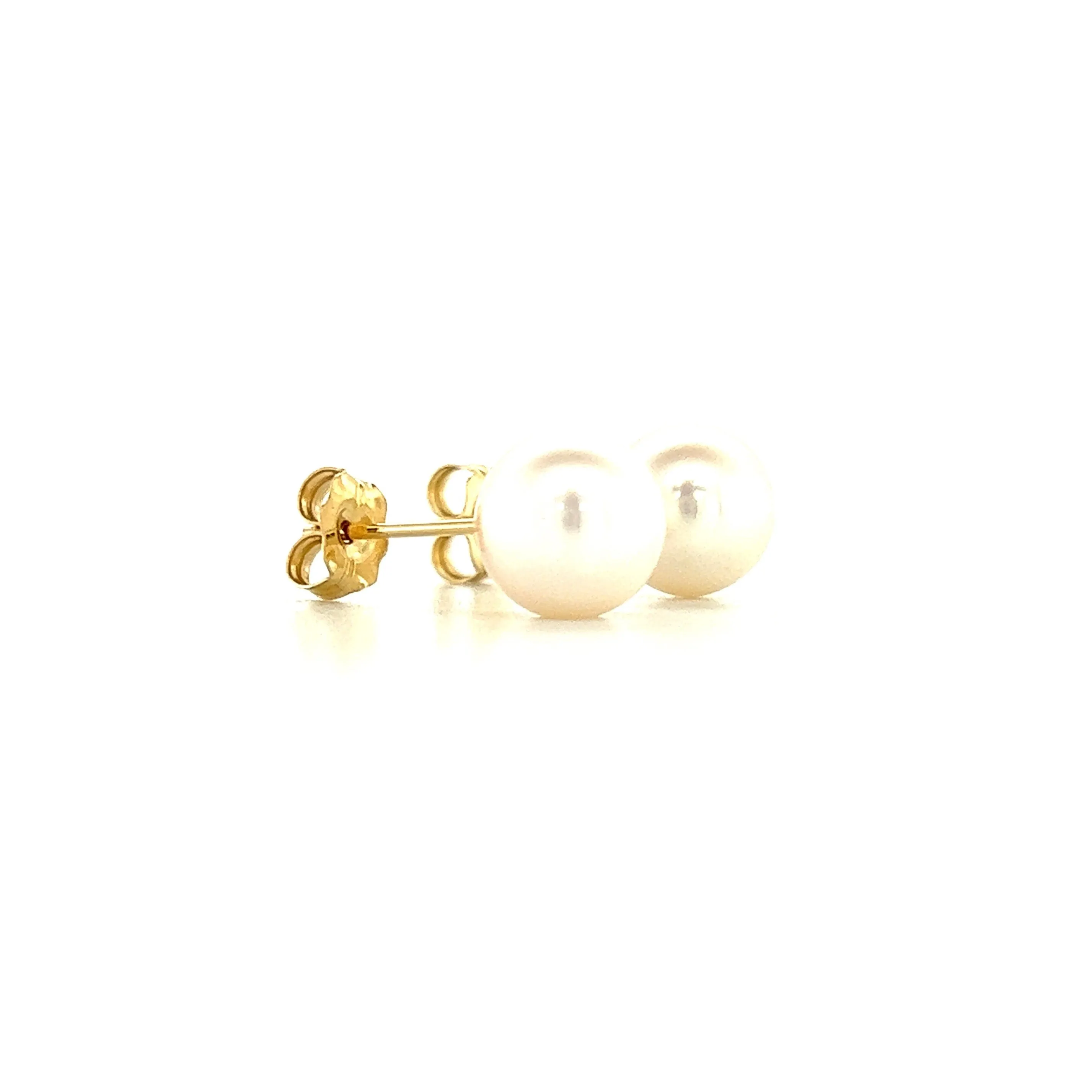 Pearl 7mm Stud Earrings in 14K Gold