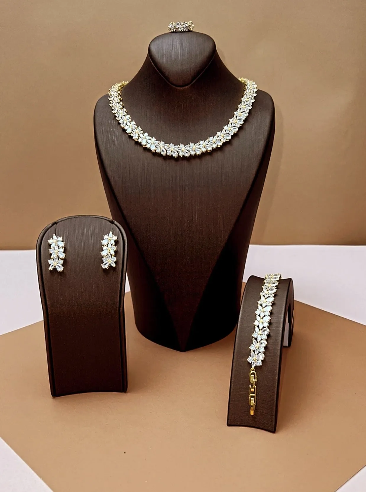 PRECIOUS Jewelry Set with Necklace, Bracelet, Earrings and Ring *Final Sale*