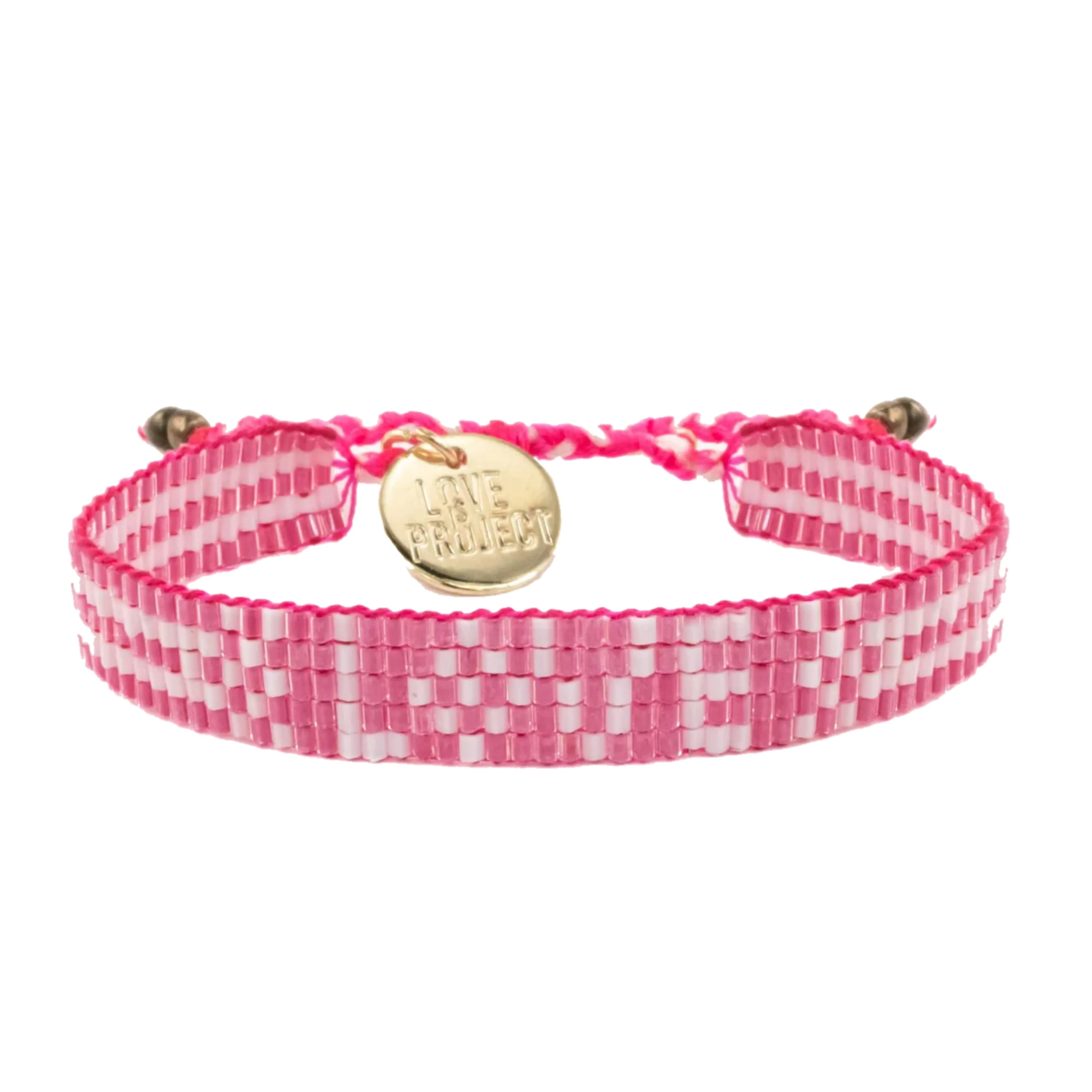 Pretty in Pink Bali Seed LOVE Bracelet