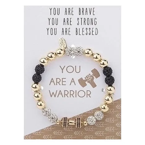 "You are a Warrior" Inspirational Bracelet