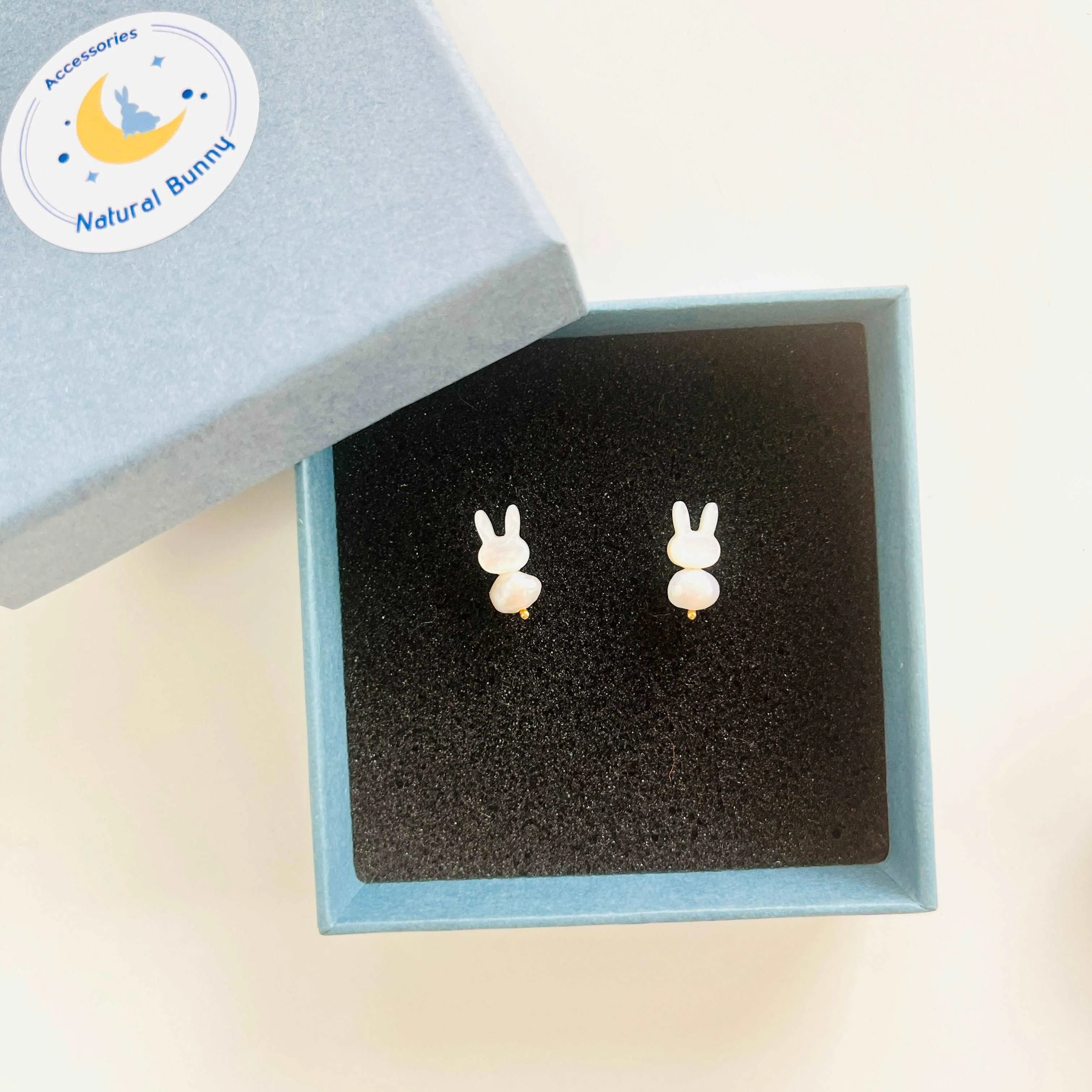 Rabbit Pearl Stud Earrings