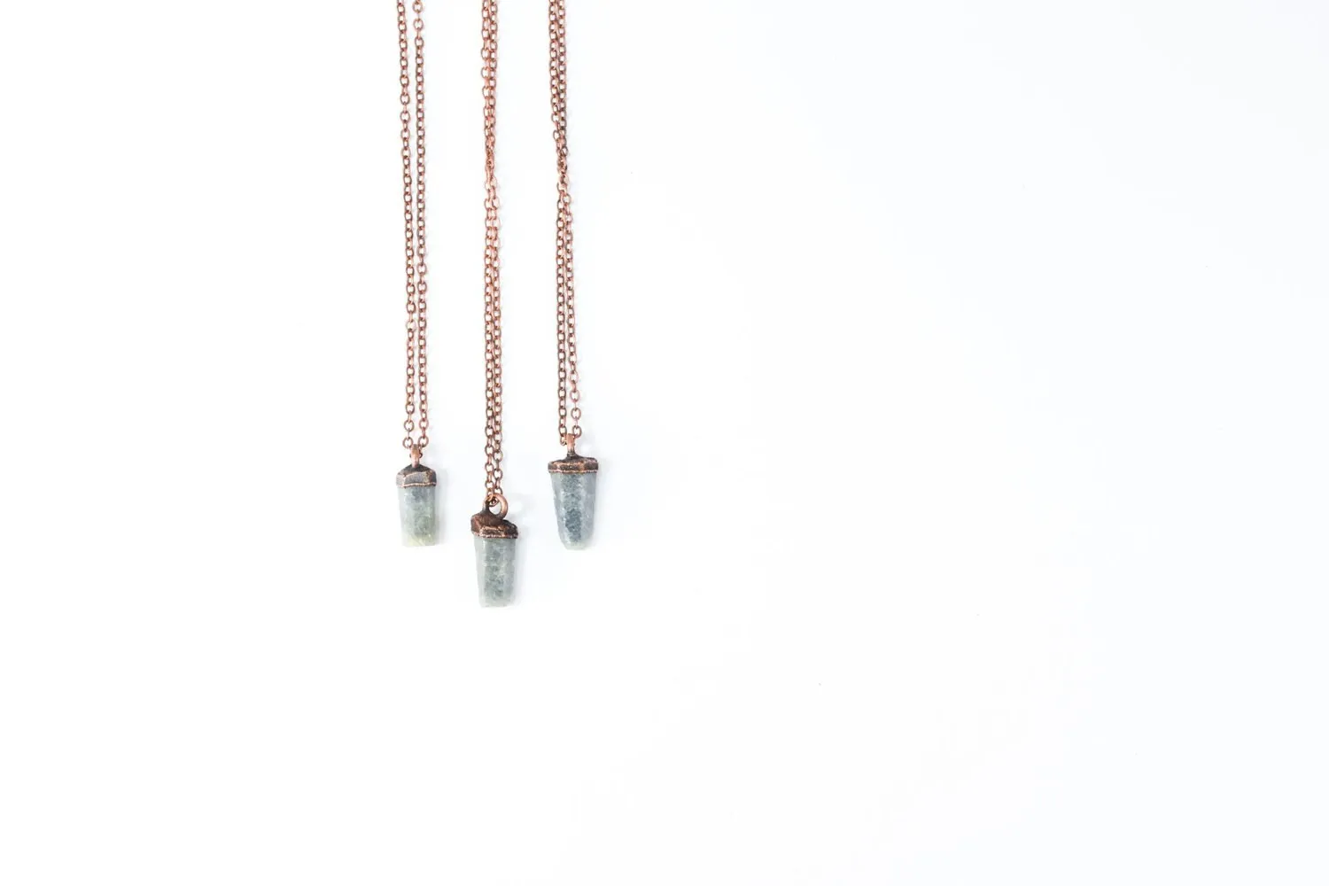 Raw sapphire necklace | Raw sapphire crystal pendant