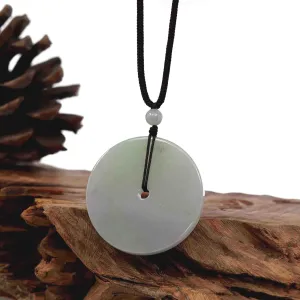 RealJade® Co. "Good Luck Button" Lavender Jadeite Jade Lucky KouKou Pendant Necklace