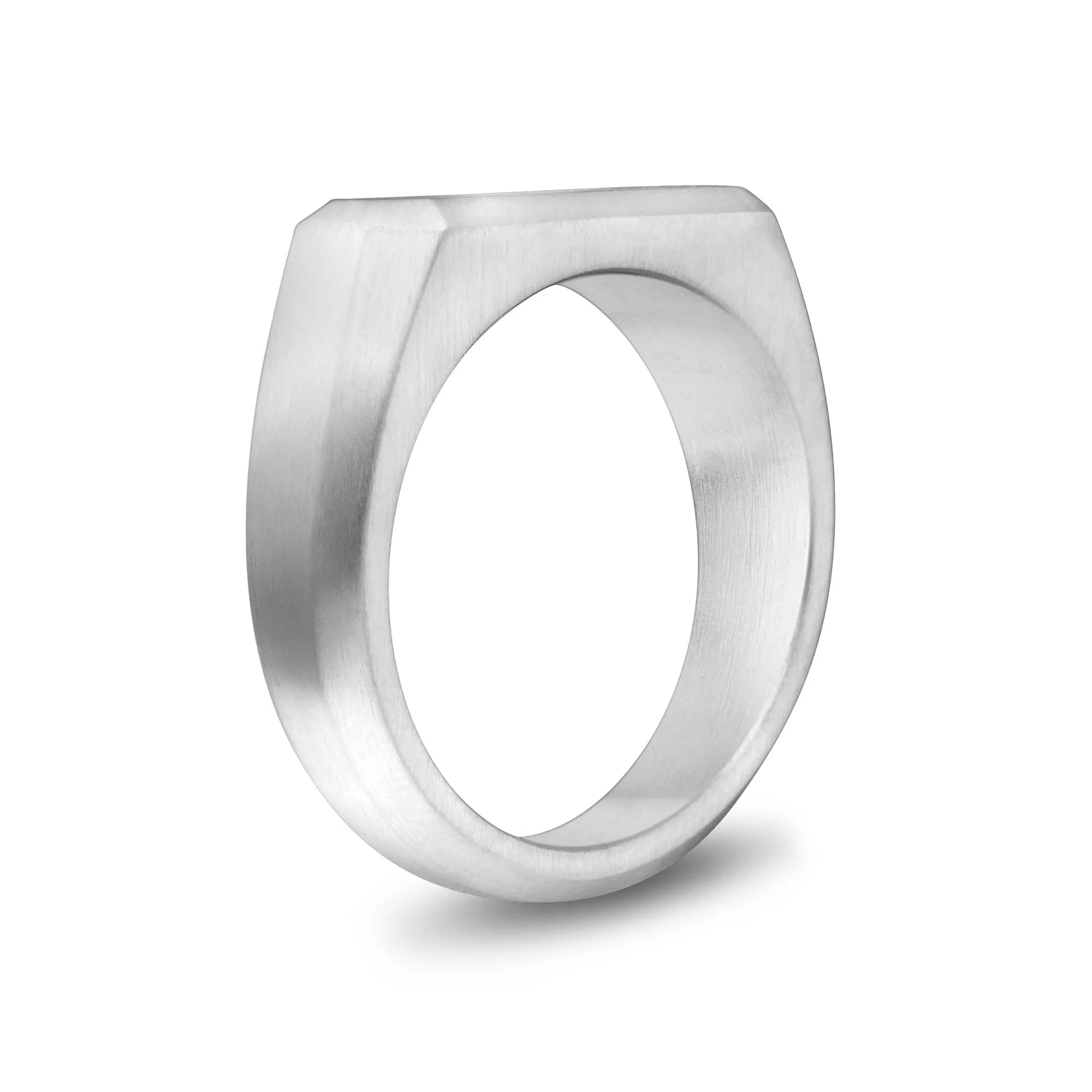 Rectangle Matte Signet Ring