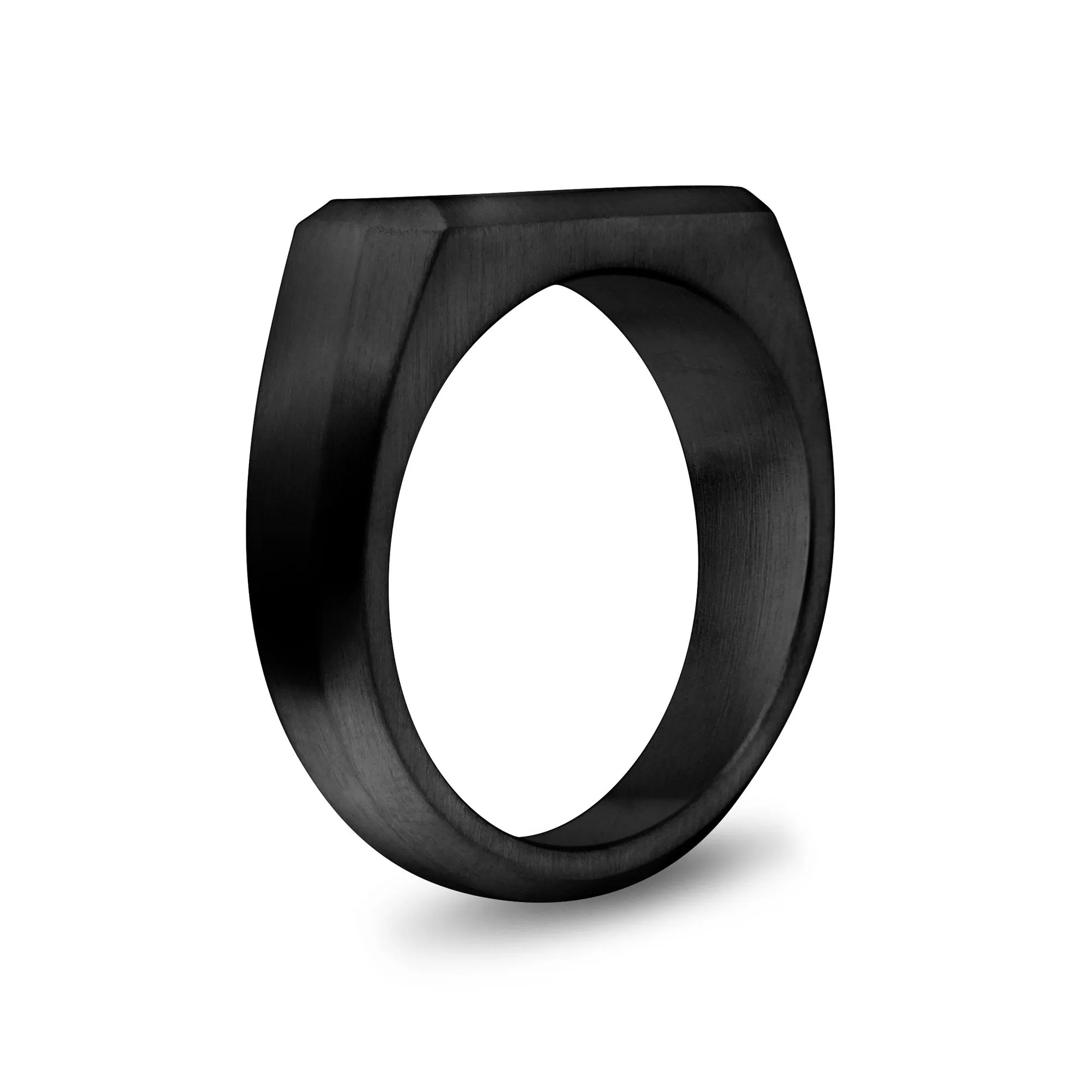 Rectangle Matte Signet Ring