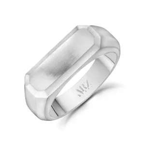 Rectangle Matte Signet Ring