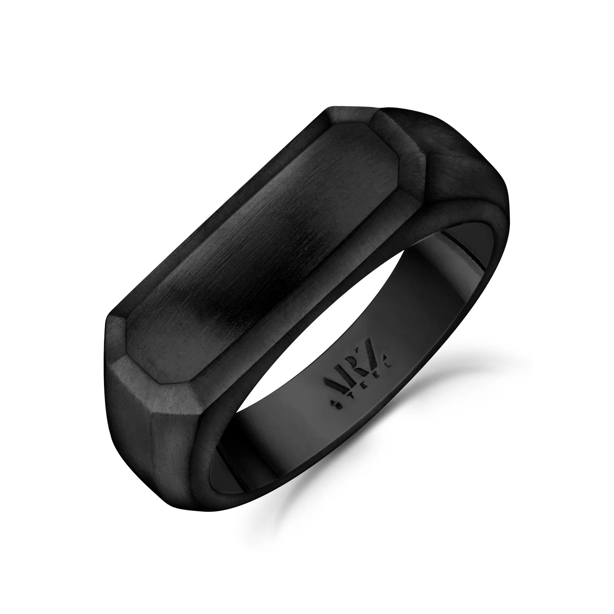 Rectangle Matte Signet Ring