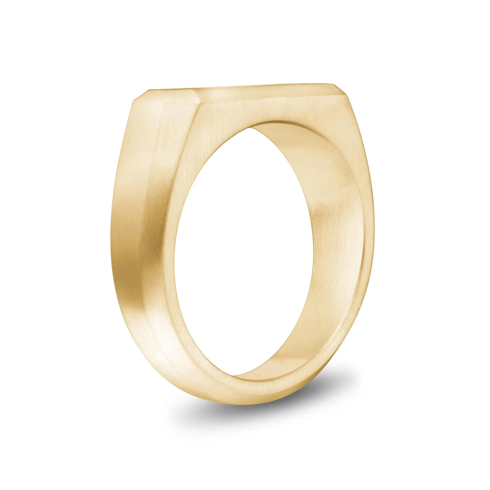 Rectangle Matte Signet Ring