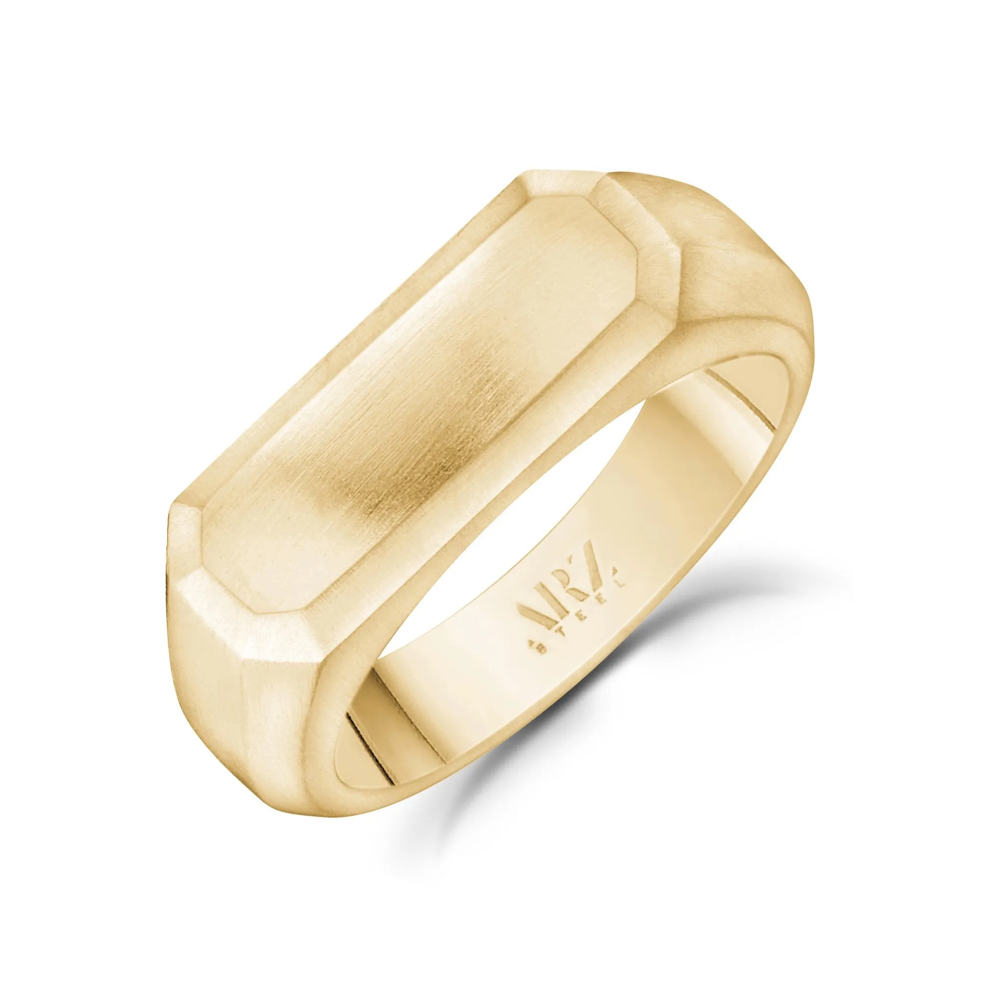 Rectangle Matte Signet Ring