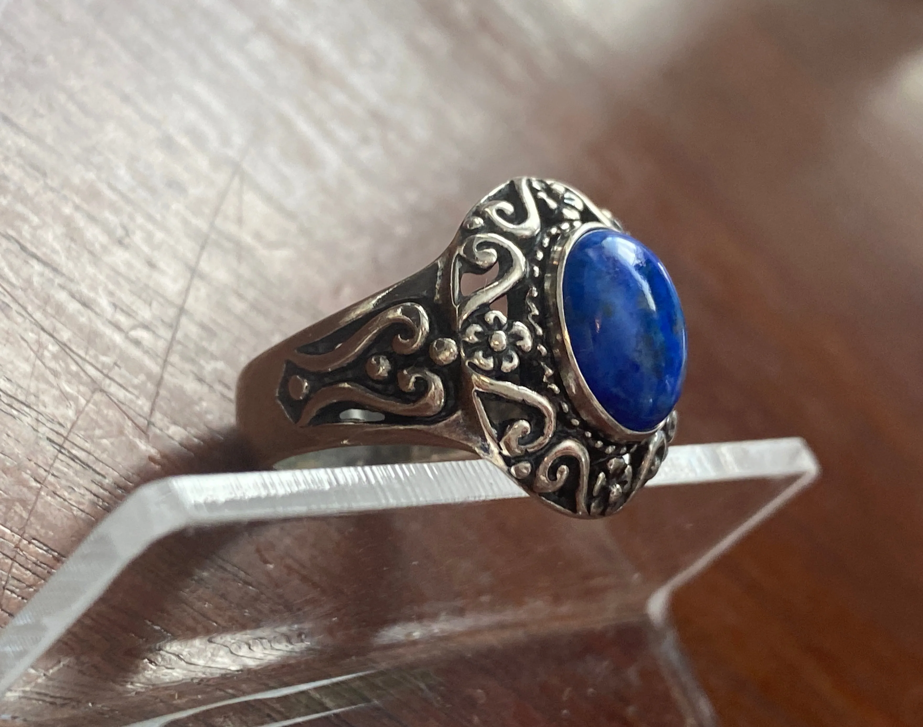 Relios by Carolyn Pollack Sterling Silver 925 Blue Lapis Ring Sz 7