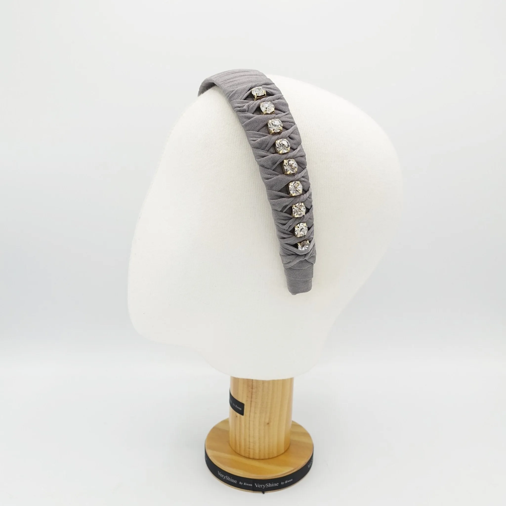 rhinestone embellished headband twist wrap hairband women hair accessory