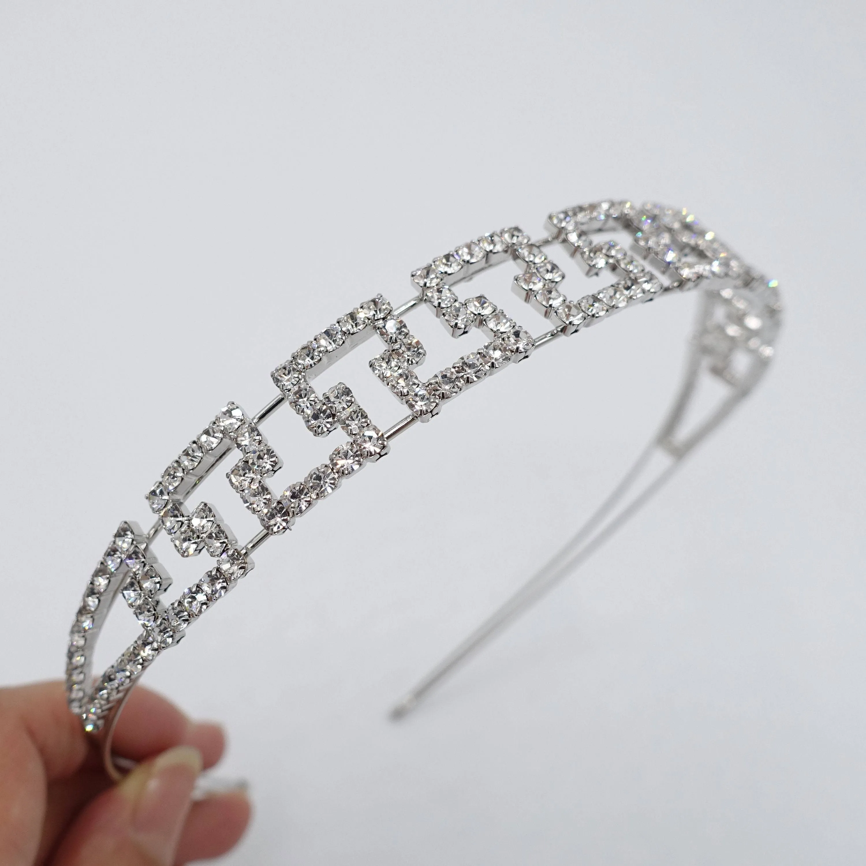 rhinestone maze headband double hairband bling hair accessory for women