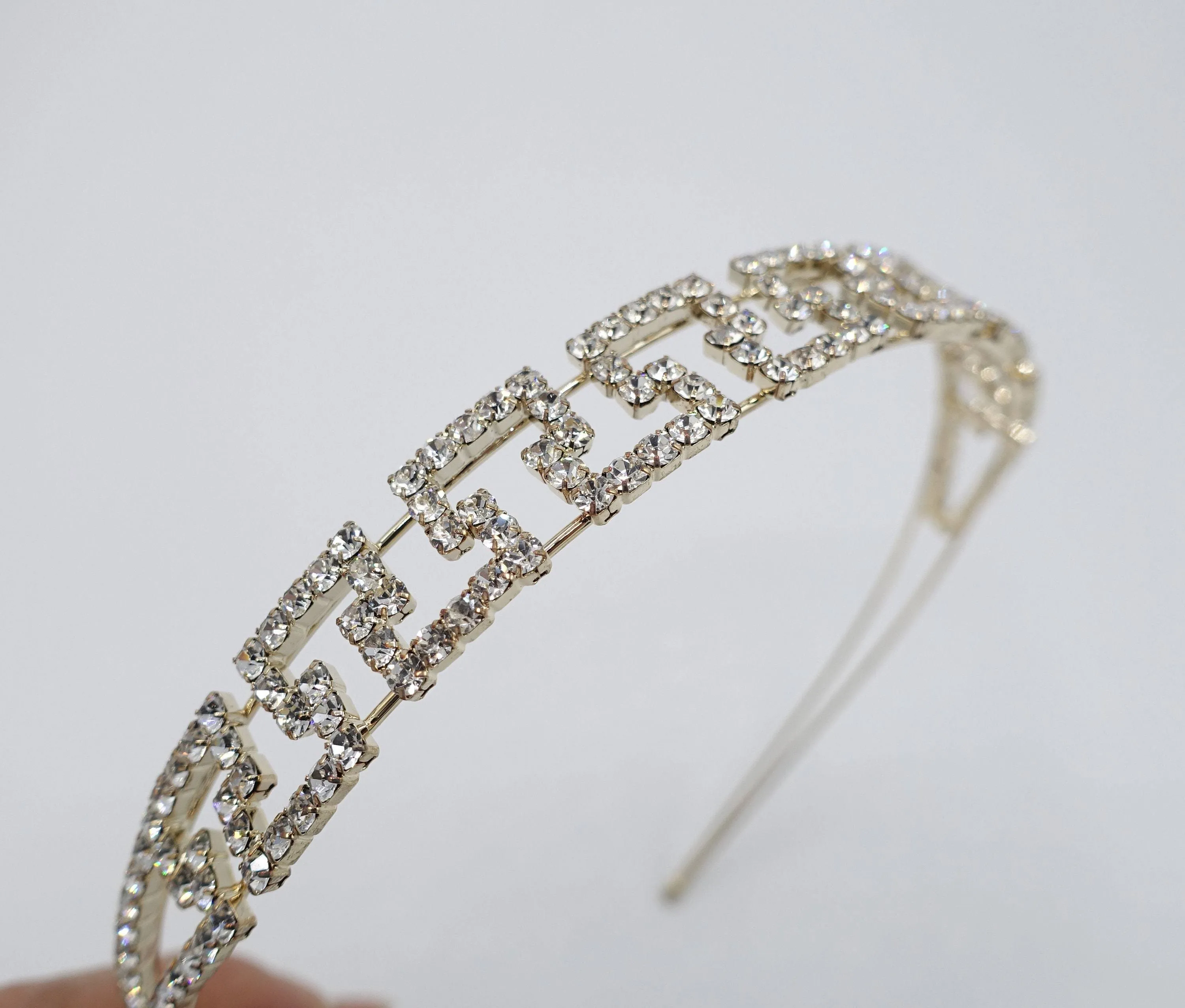 rhinestone maze headband double hairband bling hair accessory for women