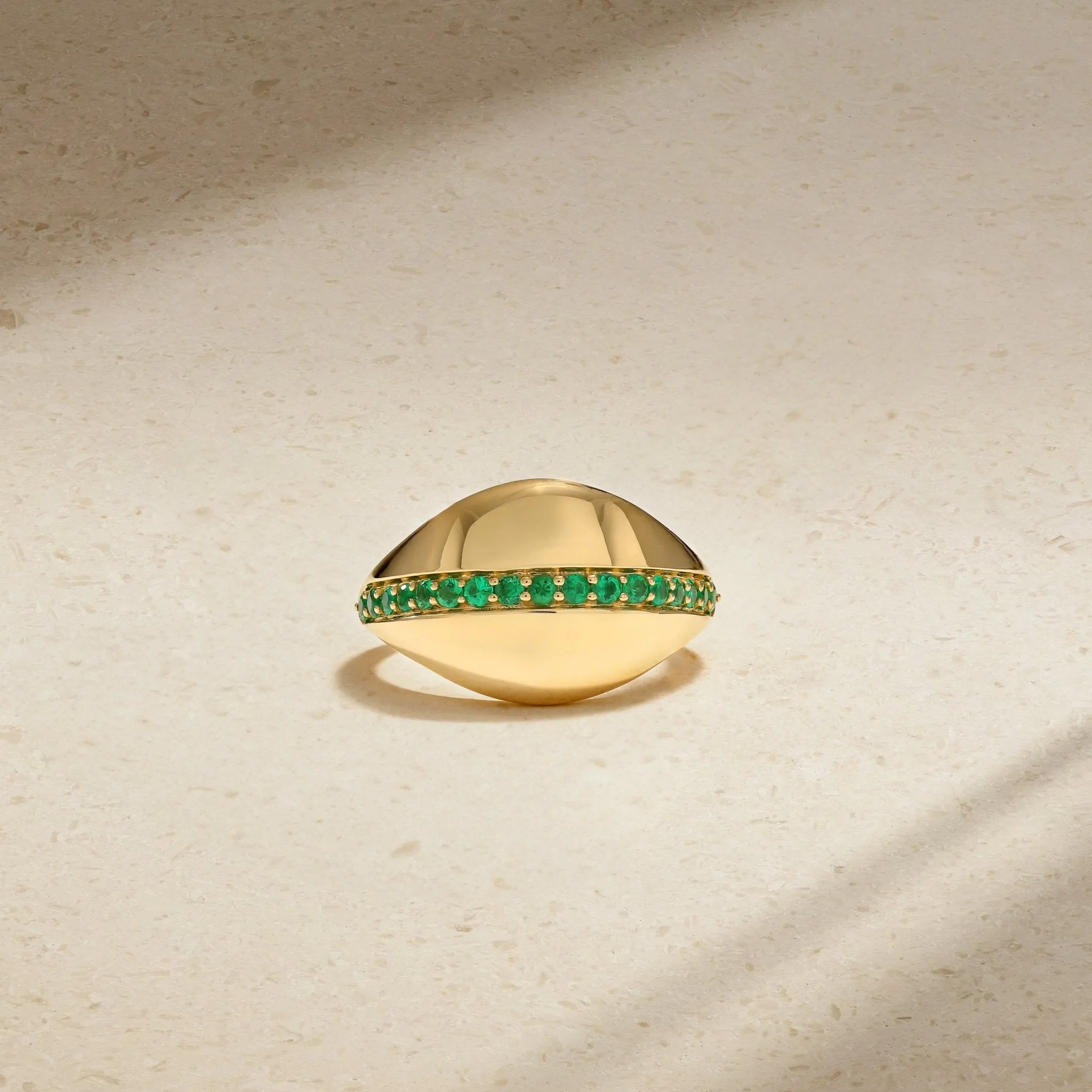 Saturn Emerald Ring