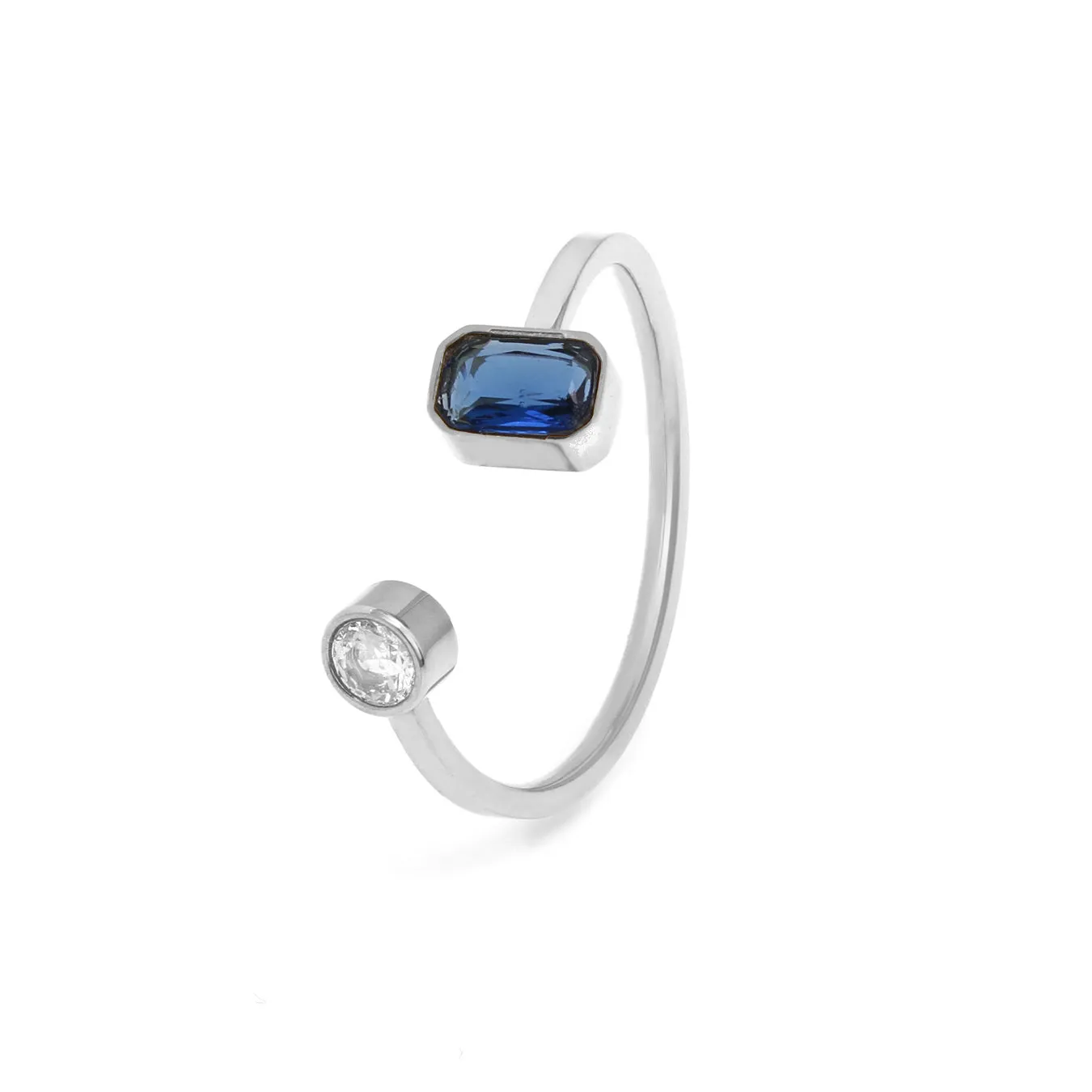 September Sapphire Birthstone Ring - Silver