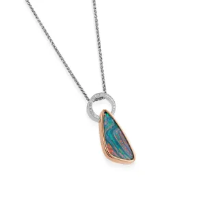 Signature Elongated Opal and Diamond Pendant Necklace