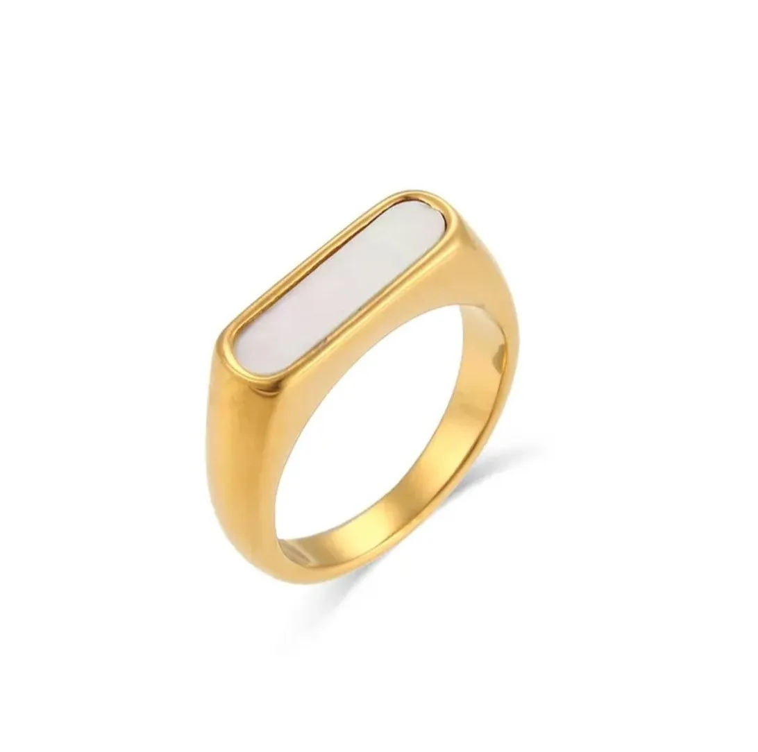 Slim Rectangular Signet Ring