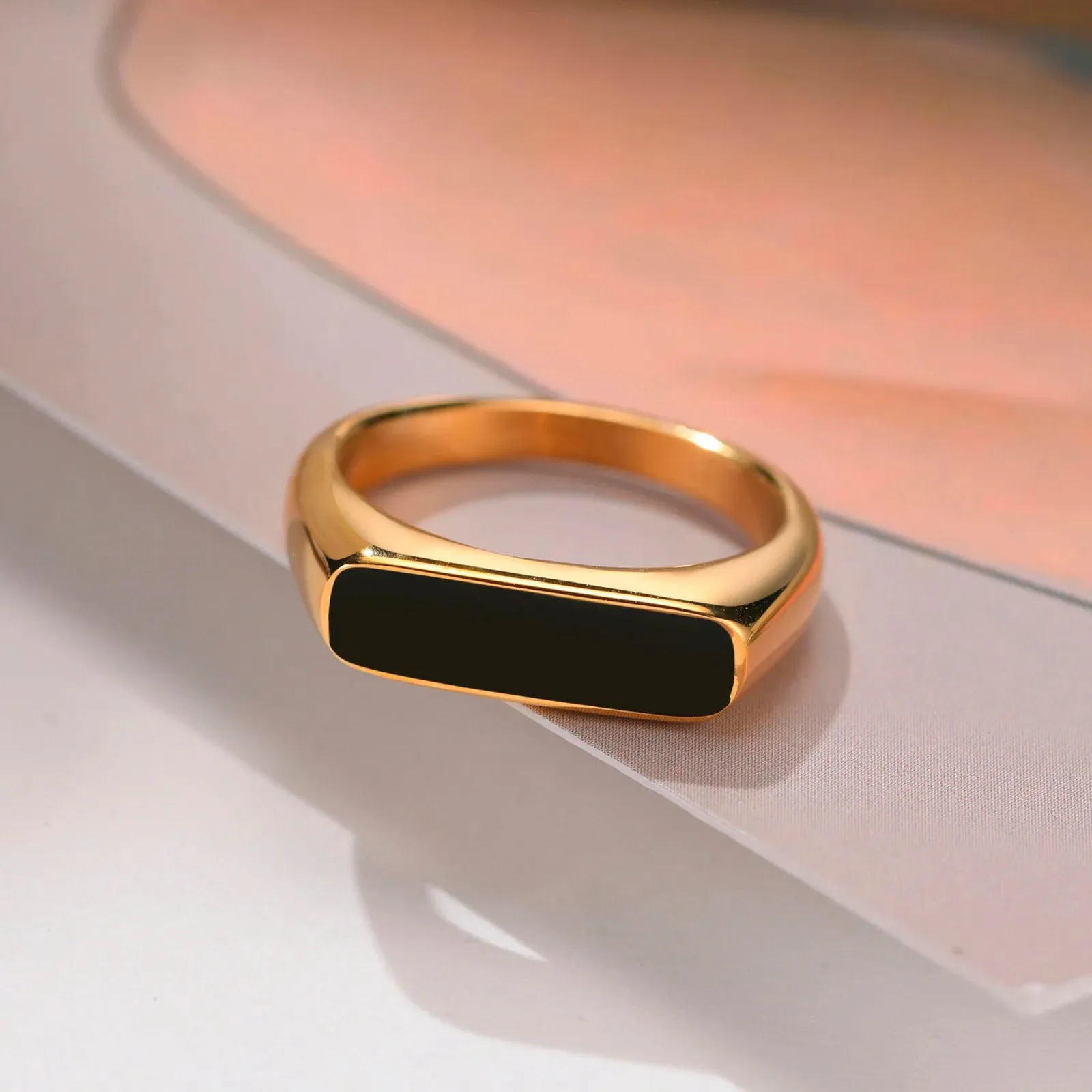 Slim Rectangular Signet Ring