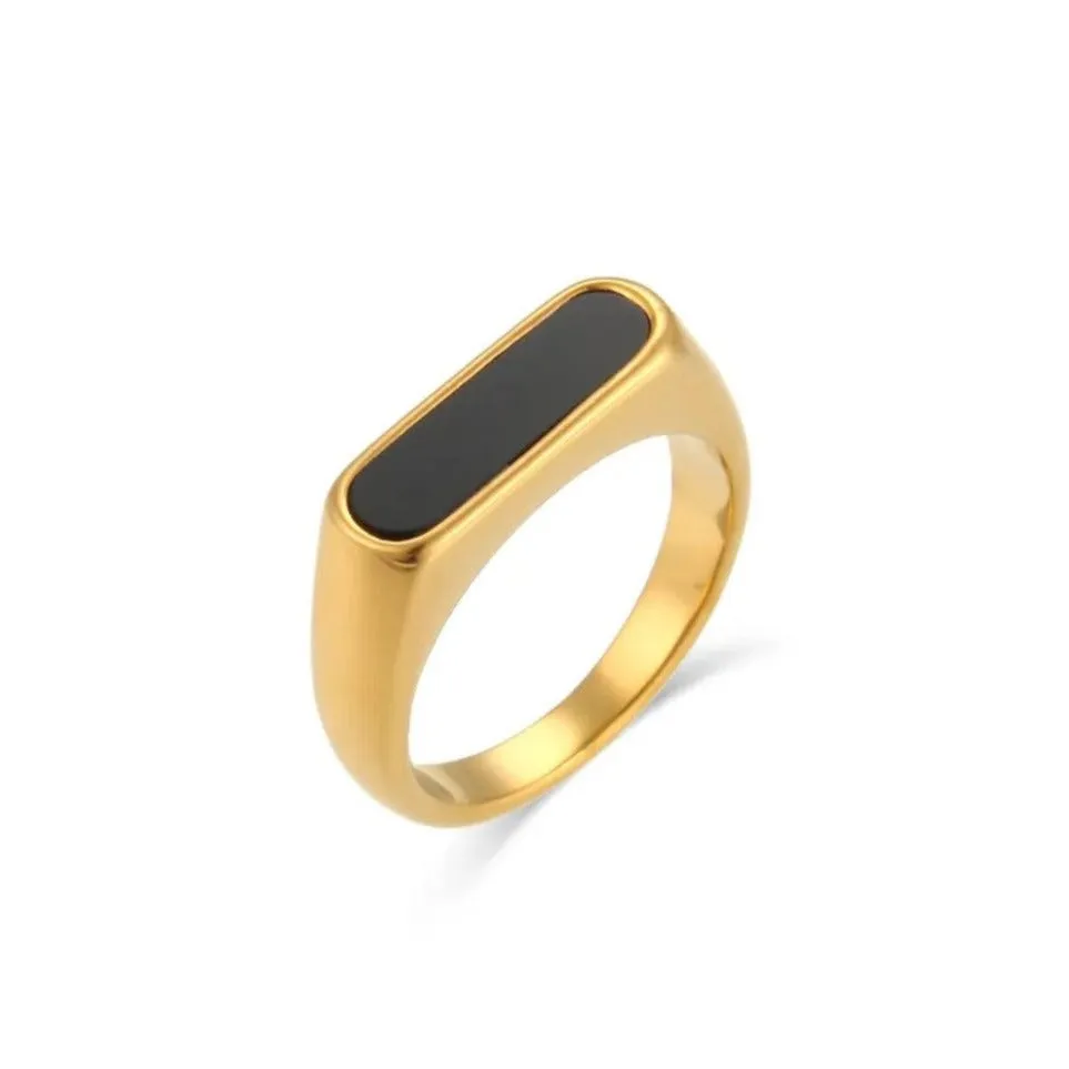 Slim Rectangular Signet Ring