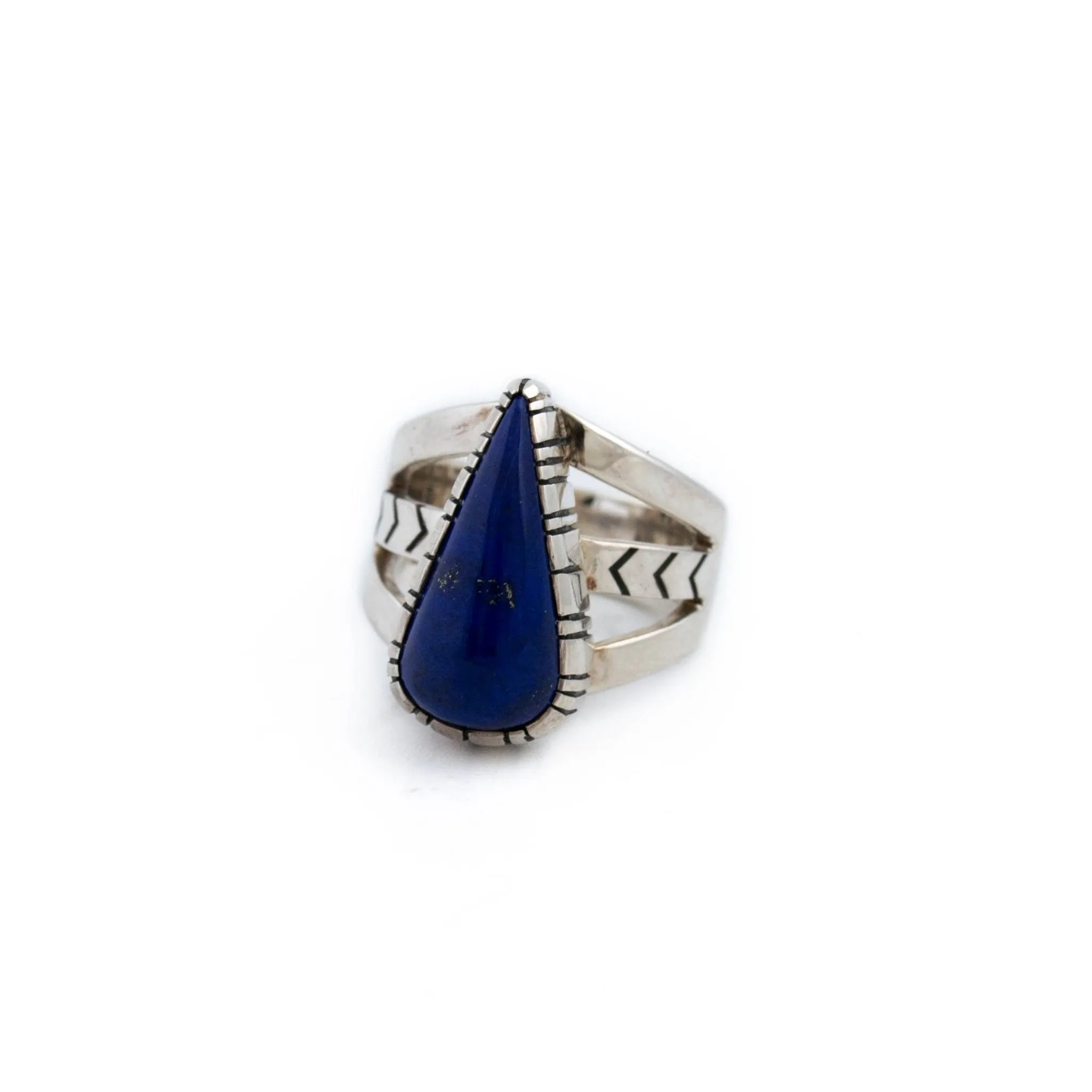 Small Teardrop Lapis Ring