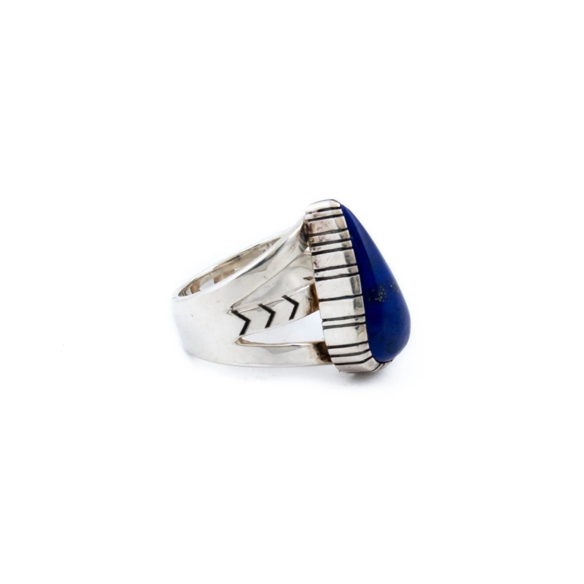 Small Teardrop Lapis Ring