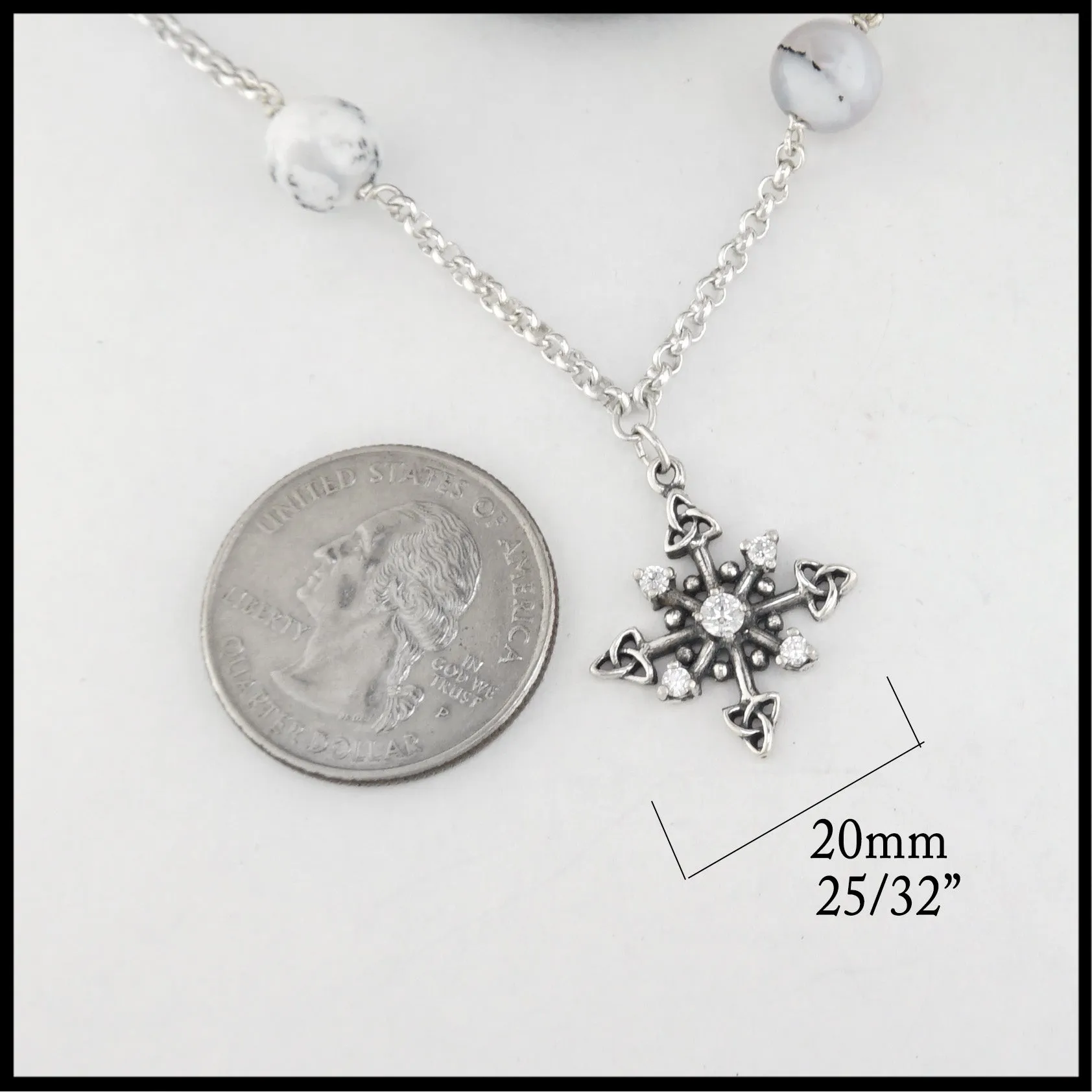 Snowflake Necklace and Earring Set