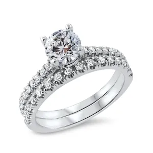 Solitaire Diamond with Diamond Double Shank