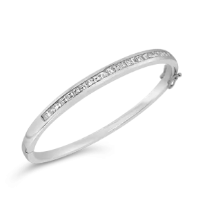 Square Diamond Bangle Bracelet