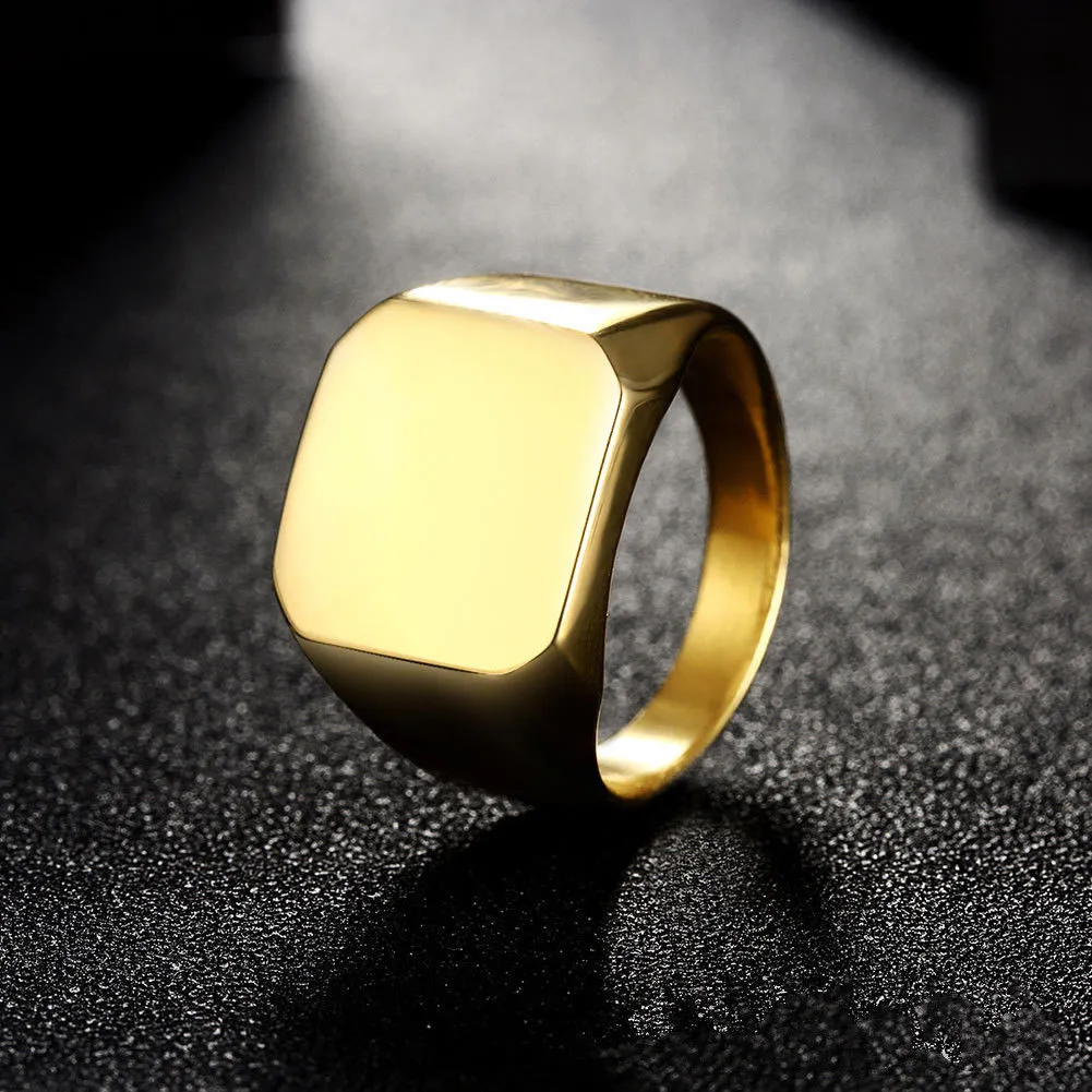 STAINLESS STEEL SIGNET RING