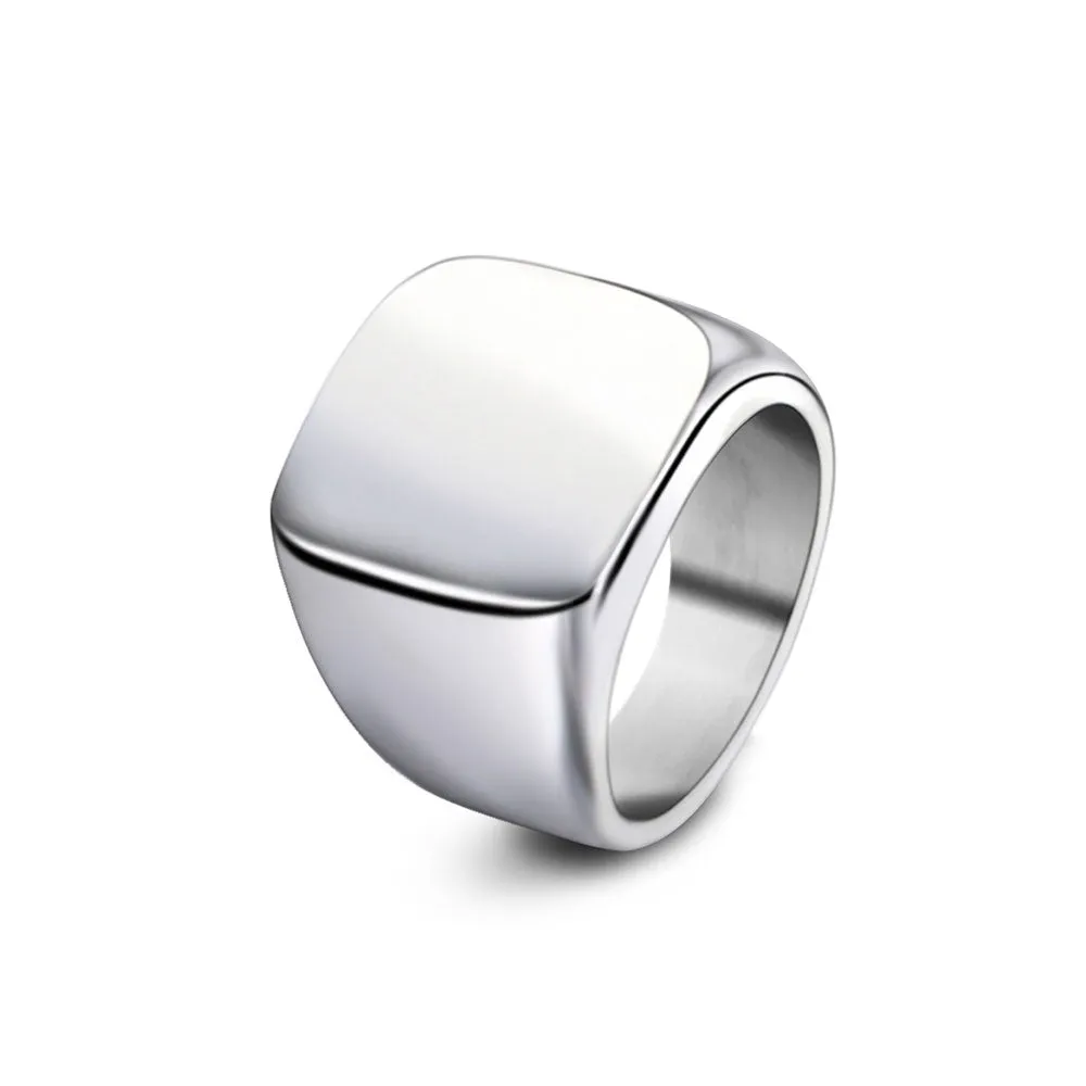 STAINLESS STEEL SIGNET RING