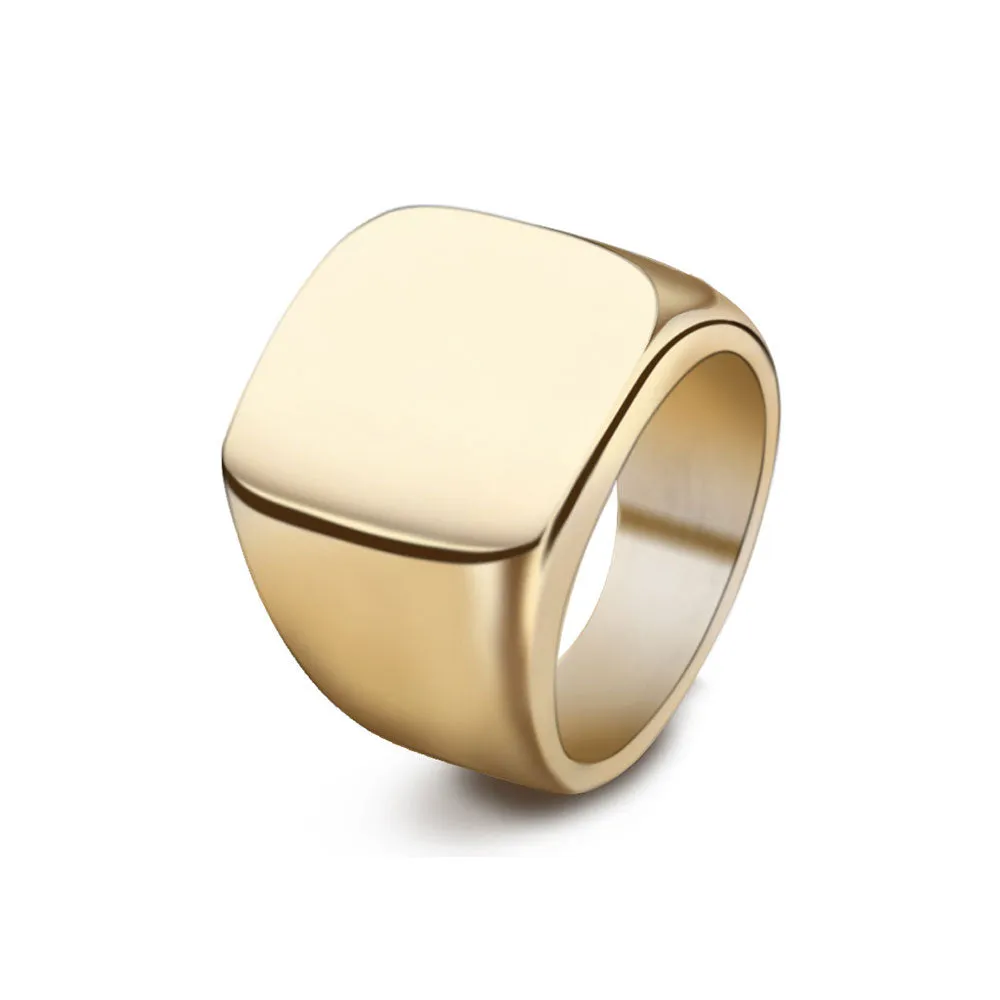 STAINLESS STEEL SIGNET RING