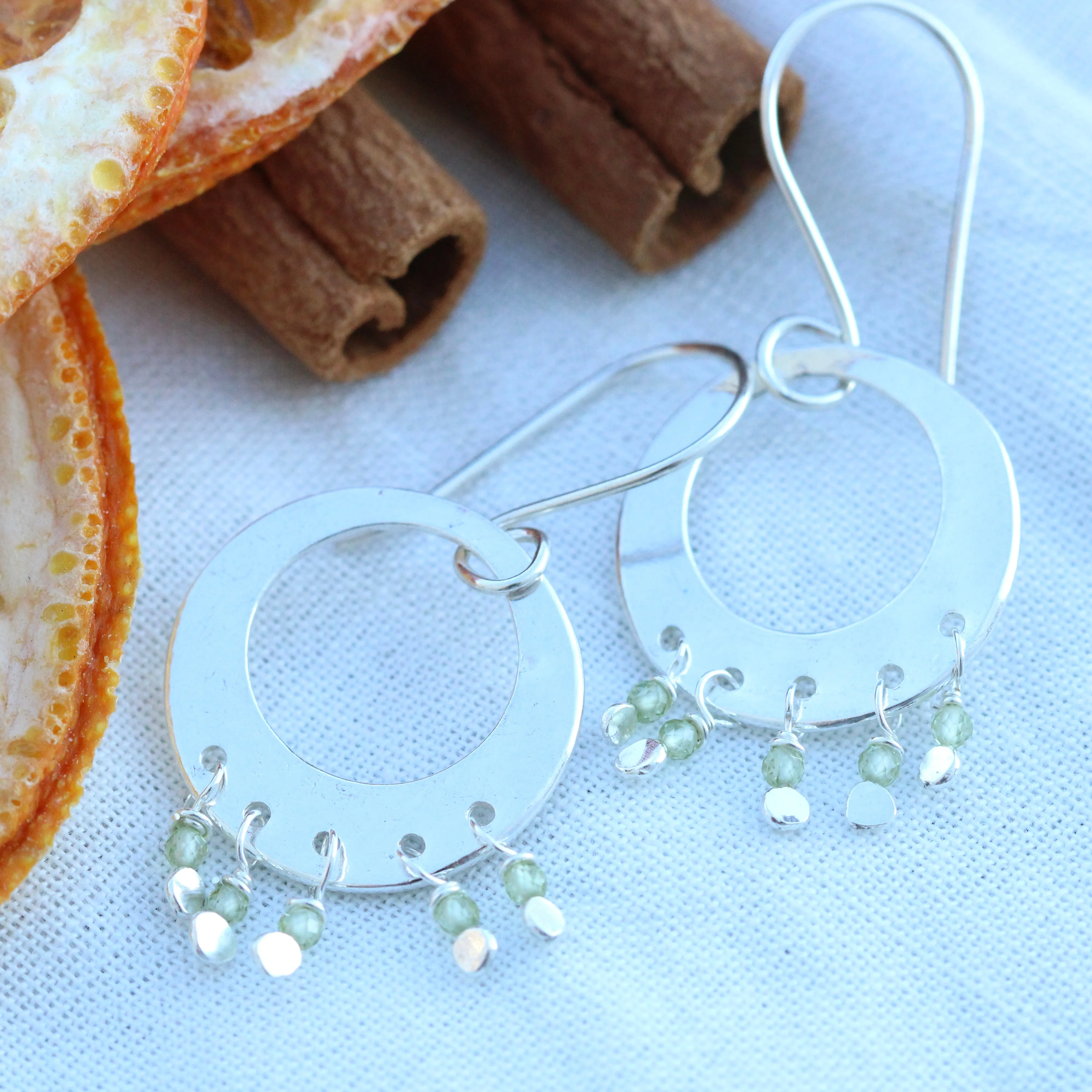 Stevie Earrings sterling silver  Peridot