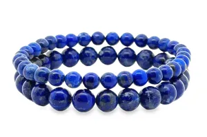 Stretchy Lapis Lazuli Beaded Bracelets