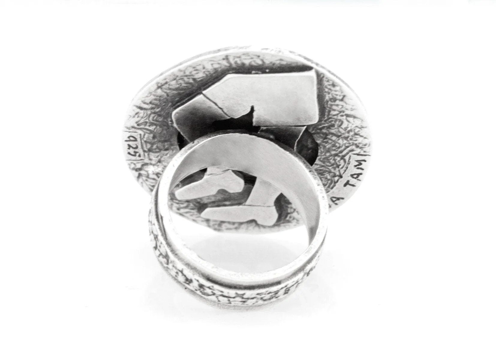 Stylish Face Coin Medallion Ring