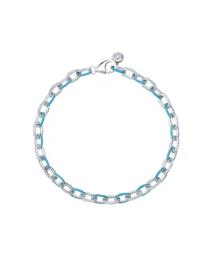 Teal Glaze Chain Link Bracelet