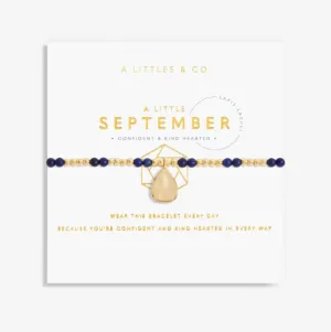 The September Birthstone Stretch Bracelet in Lapis Lazuli