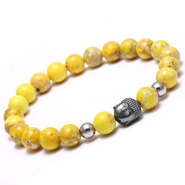 Tibetan Agate Natural Stone Buddha Bracelet