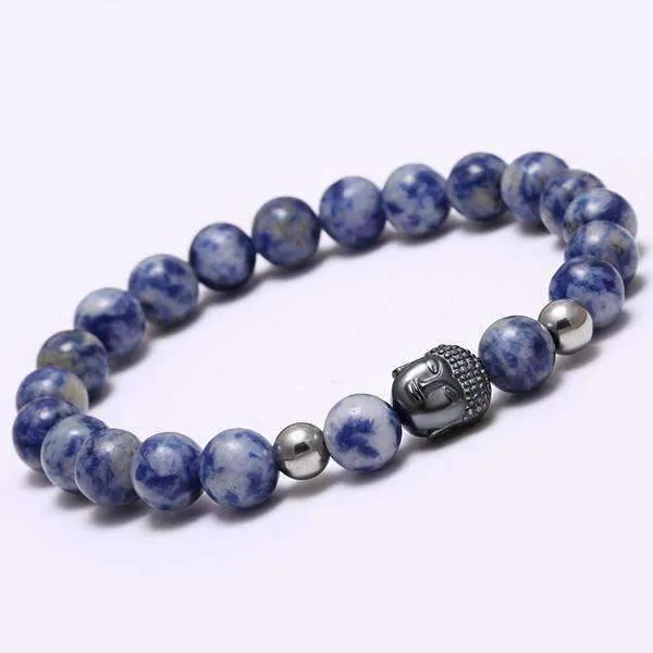 Tibetan Agate Natural Stone Buddha Bracelet