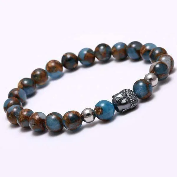 Tibetan Agate Natural Stone Buddha Bracelet