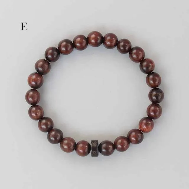 Tibetan Buddhist Natural Sandalwood Hand-carved Coconut Shell Bracelet