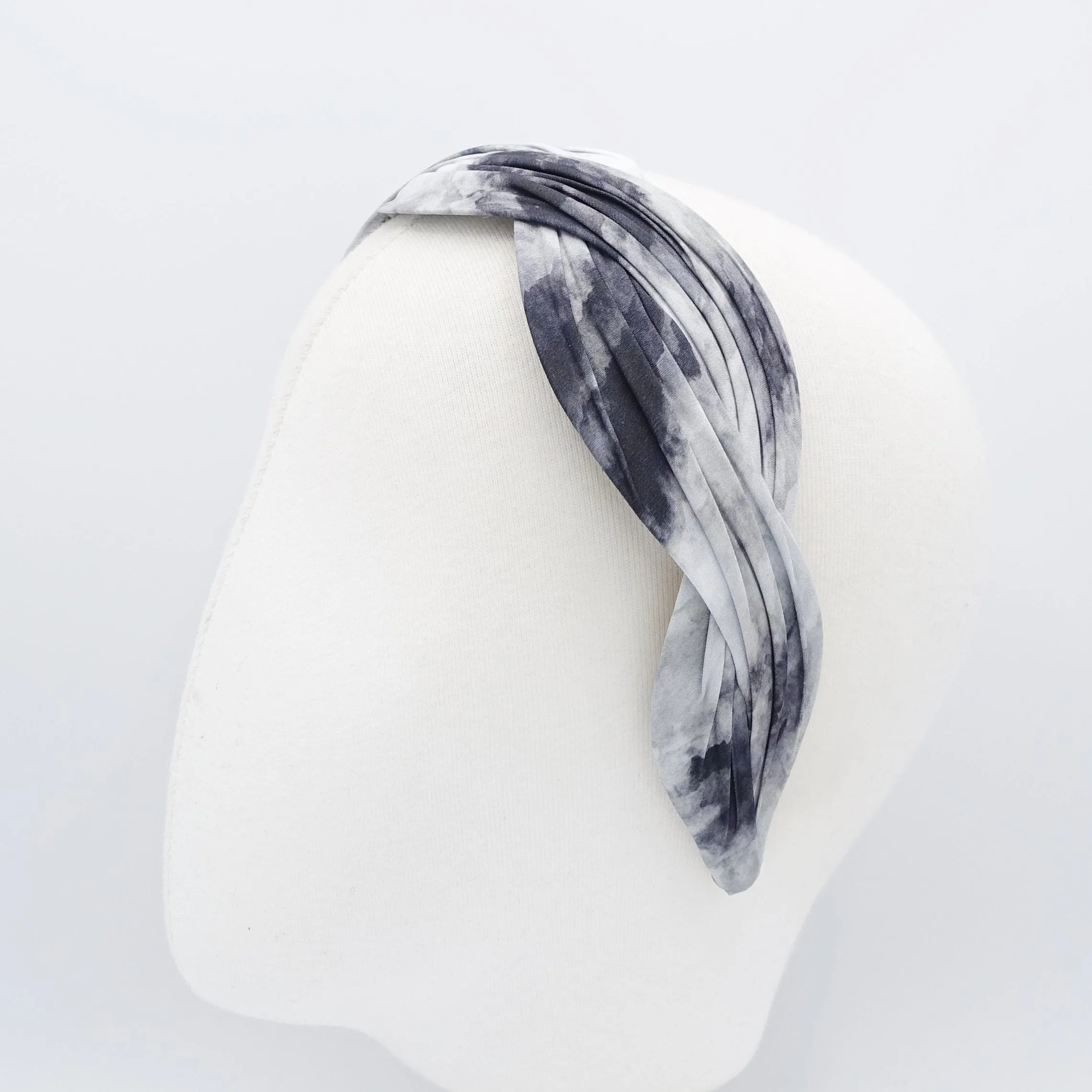 tie dye pattern wave headband cross hairband for women