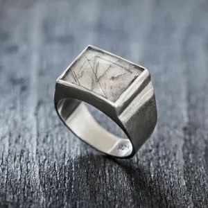 TOR Logo Silver Signet Ring