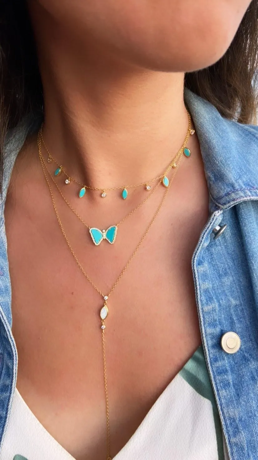 Turquoise Drops of Spring Necklace