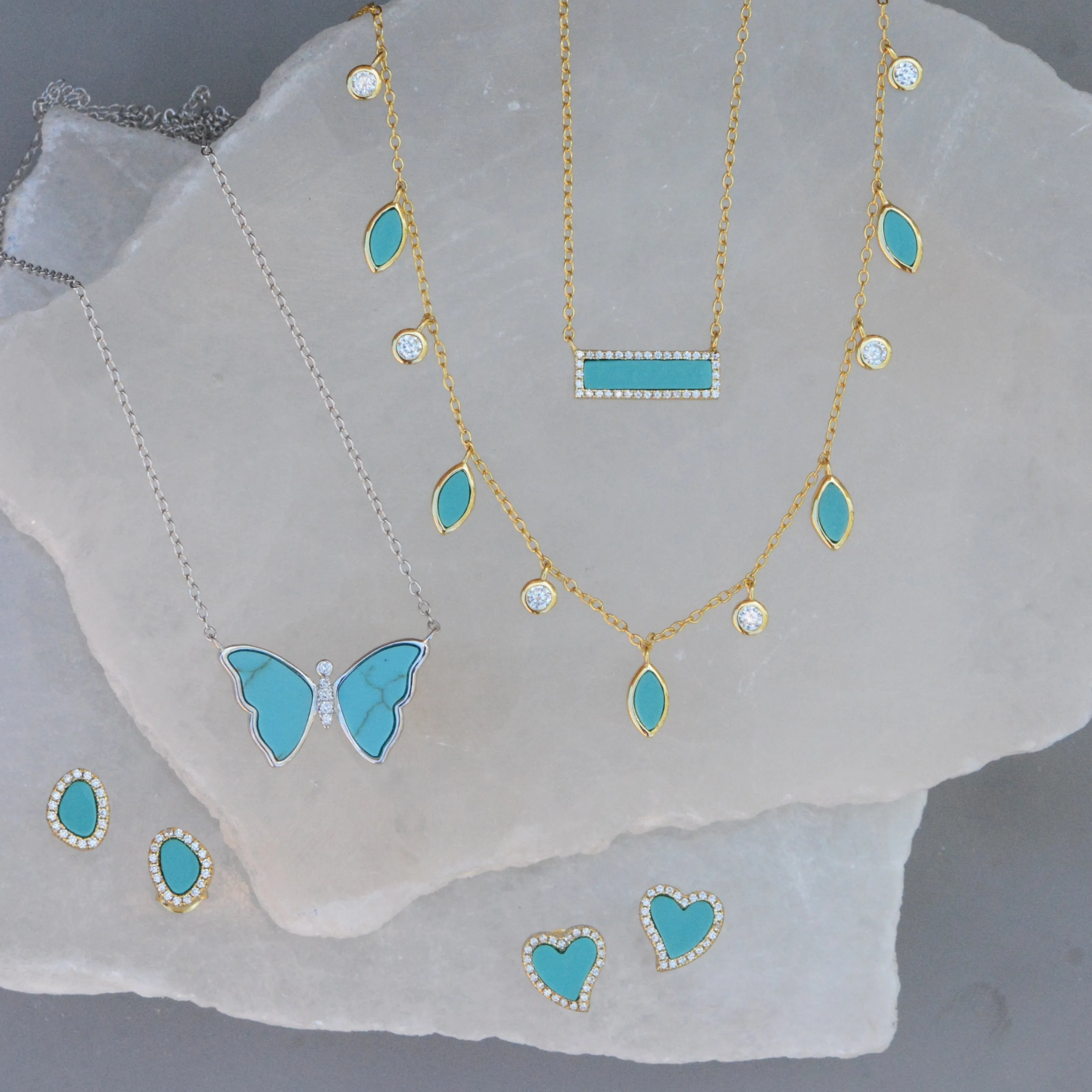 Turquoise Drops of Spring Necklace