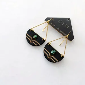 Turquoise Inlay Drop Earrings