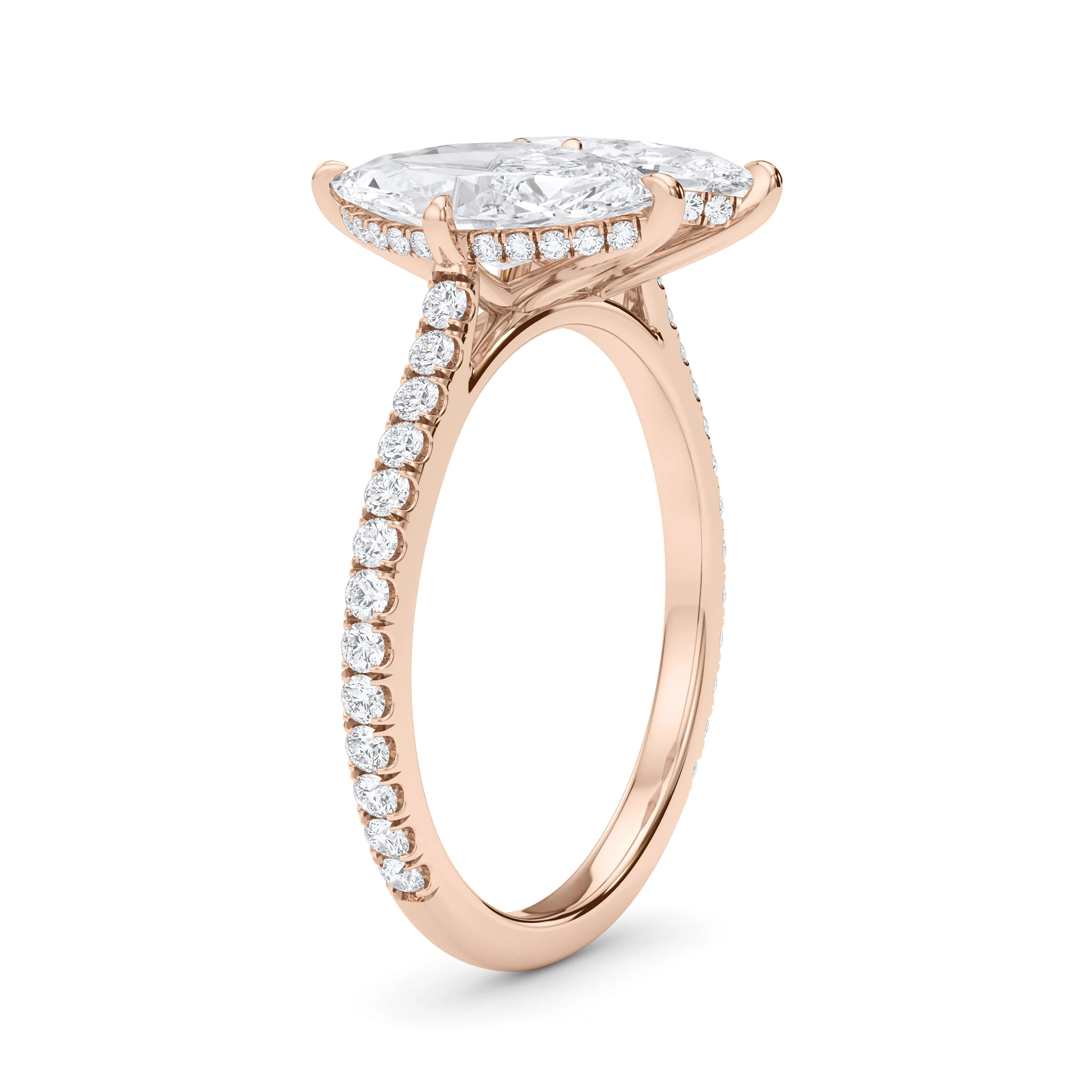 Twin Marquise Pave Ring