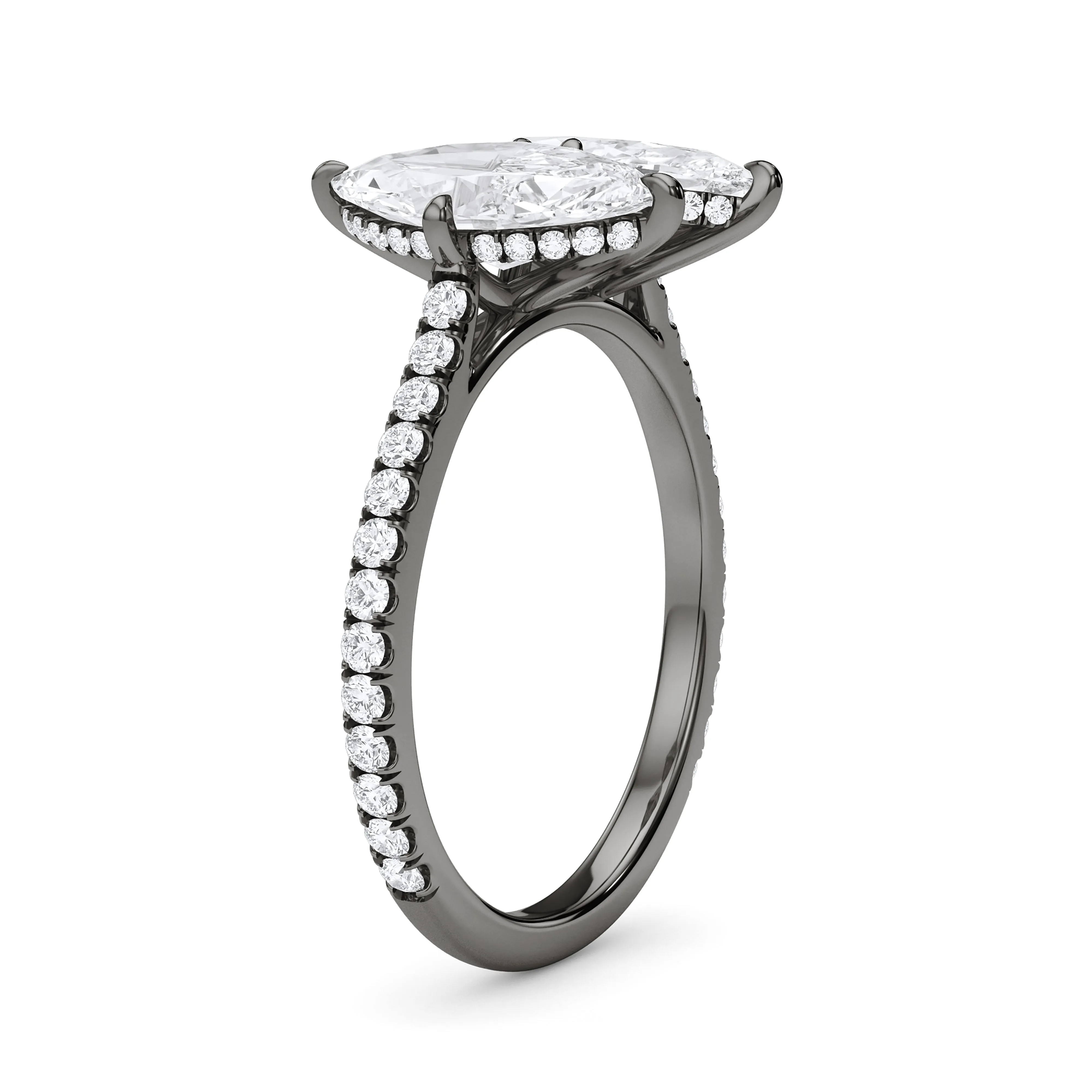 Twin Marquise Pave Ring