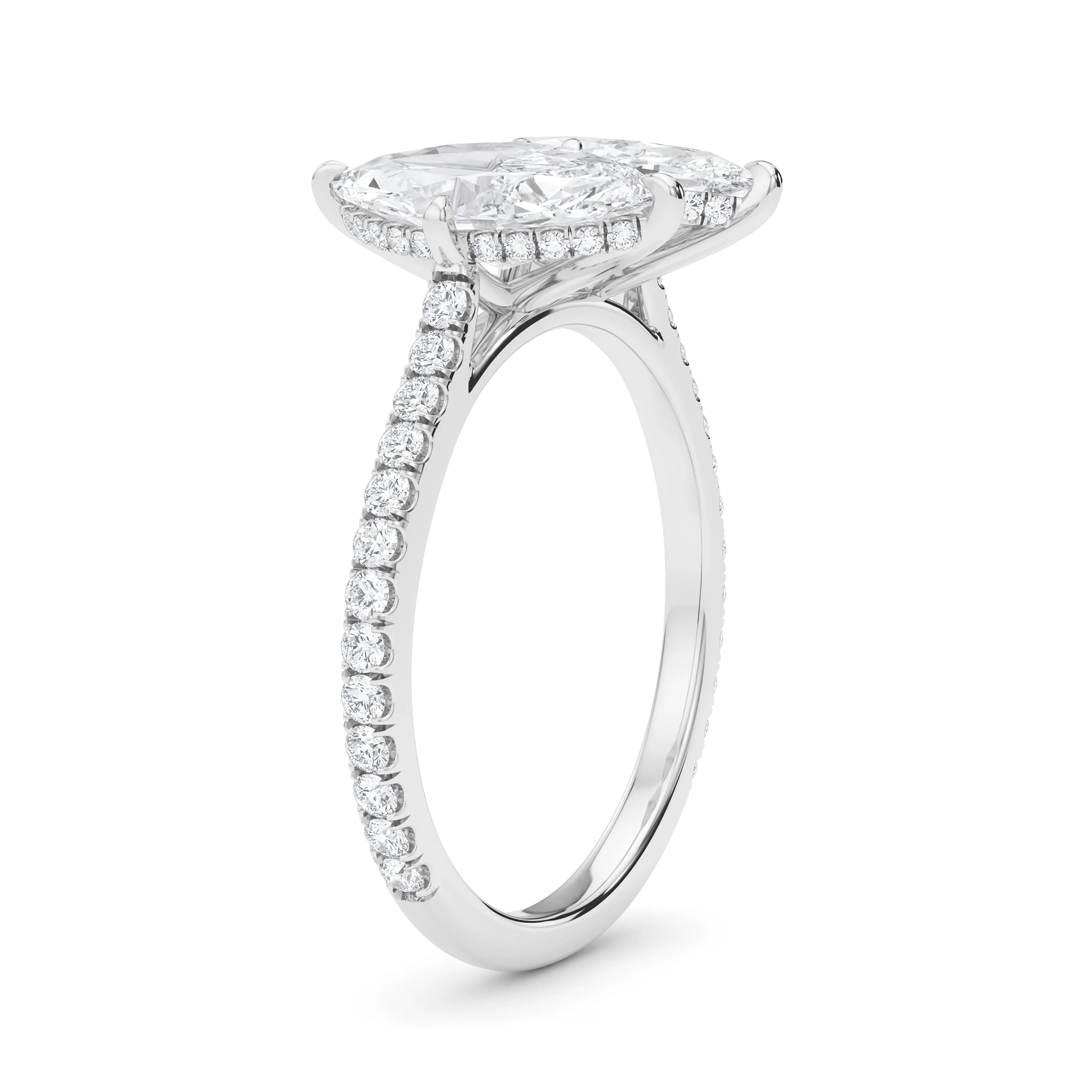 Twin Marquise Pave Ring